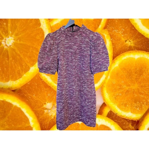 Ann Taylor Factory Petite Pink, Black and White Knit Short Sleeve Dress Size 2P - Picture 5 of 8